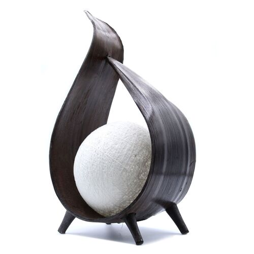 NCL-05 - Natural Coconut Lamp UK Plug - Chocolate Wrapover Twist - Sold in 1x unit/s per outer