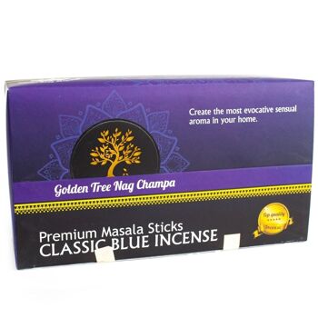 NCT-01 - Encens Golden Tree Nag Champa - Bleu Classique - Vendu en 12x unité/s par extérieur 2