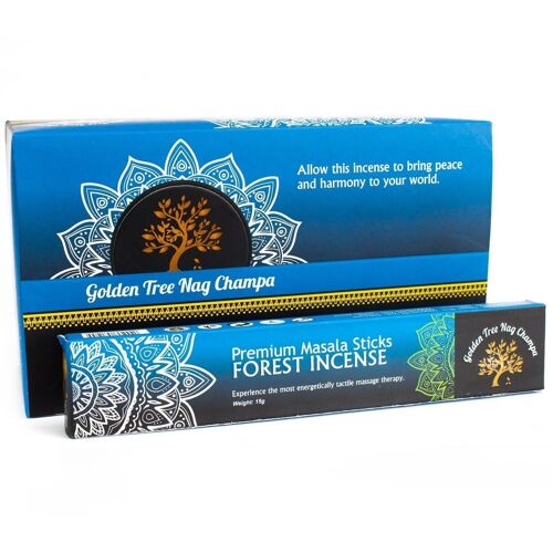 NCT-05 - Golden Tree Nag Champa Incense - Forest Blend - Sold in 12x unit/s per outer
