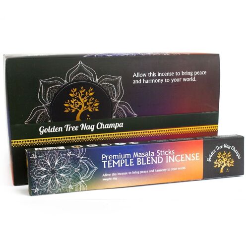 NCT-06 - Golden Tree Nag Champa Incense - Temple Blend - Sold in 12x unit/s per outer