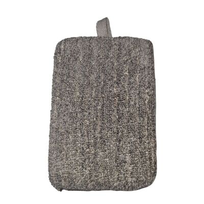 NLuxB-22 - Bamboo & Linen Bath Sponge - Charcoal - Sold in 4x unit/s per outer