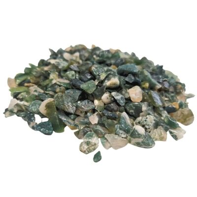 NMGC-09 - Moss Agate Gemstone Chips Bulk - 1KG - Sold in 1x unit/s per outer