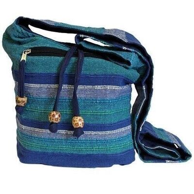 NSBag-02 - Nepal Sling Bag - Blue Rivers - Verkauft in 4x Einheit/en pro Außentasche