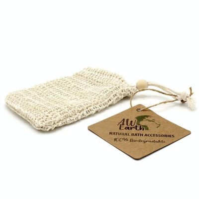 NsoapB-03 - Nature Soap Bag - Washed Jute - Sold in 10x unit/s per outer