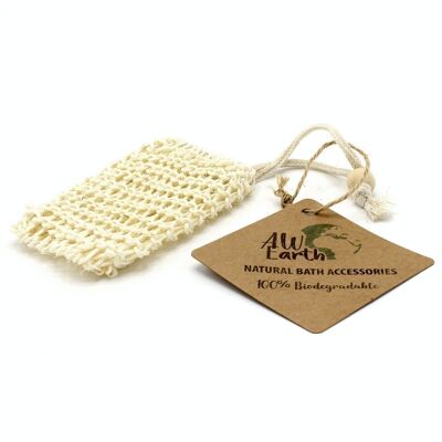 NsoapB-04 - Sac à Savon Nature - Sisal - Vendu en 10x unité/s par extérieur