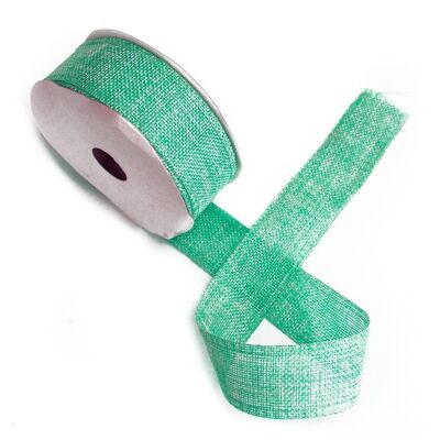 NTRib-03 - Natural Texture Ribbon 38mm x 20m - Aqua - Sold in 1x unit/s per outer