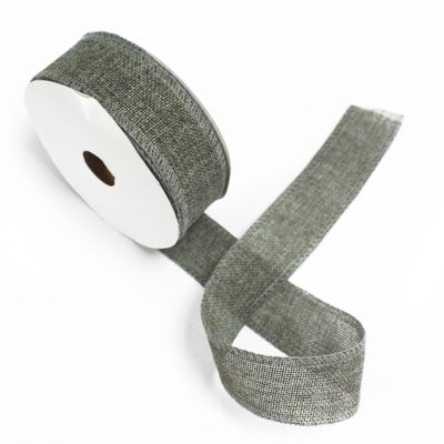 NTRib-07 - Natural Texture Ribbon 38mm x 20m - Charcoal - Sold in 1x unit/s per outer