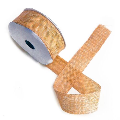 NTRib-09 - Natural Texture Ribbon 38mm x 20m - Vintage Orange - Sold in 1x unit/s per outer