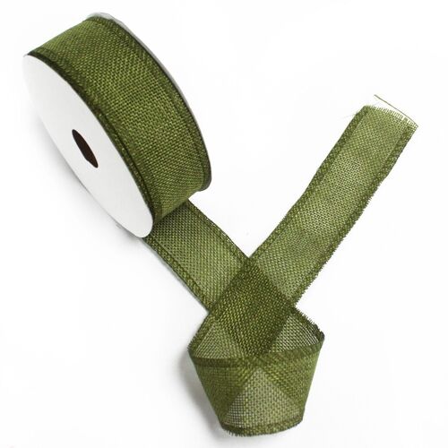 NTRib-13 - Natural Texture Ribbon 38mm x 20m - Xmas Green - Sold in 1x unit/s per outer