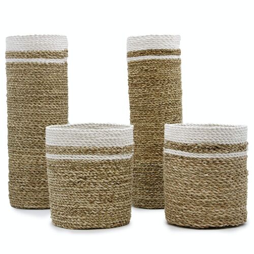 NVA-01 - Seagrass Set - 2 Vase & 2 Bins - Sold in 1x unit/s per outer