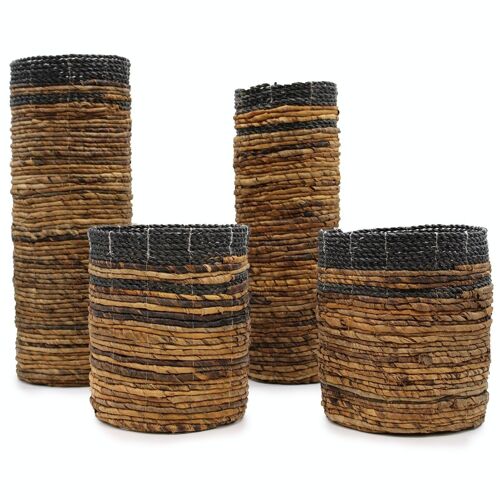 NVA-02 - Banana Leaf Set - 2 Vase & 2 Bins - Sold in 1x unit/s per outer