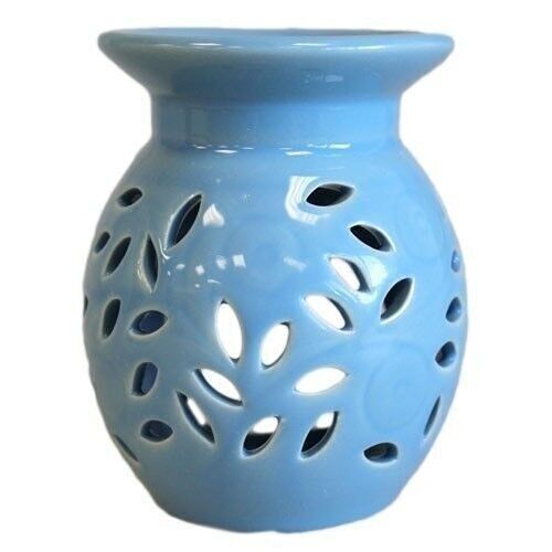 OB-196A - Floral Oil Burner - Blue - Sold in 1x unit/s per outer