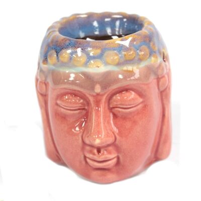 OBBB-07 - Buddha Oil Burner - Rose & Teal - Vendu en 1x unité/s par extérieur