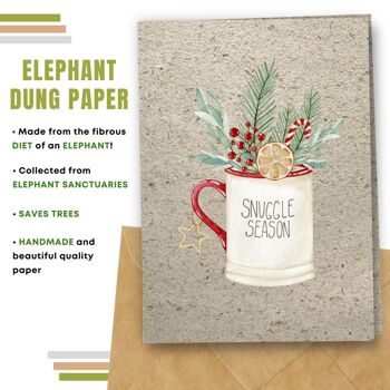 Fait à la main respectueux de l'environnement | Cartes de Noël en papier de graines ou de matières organiques à planter - Snuggle Season 5