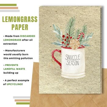 Fait à la main respectueux de l'environnement | Cartes de Noël en papier de graines ou de matières organiques à planter - Snuggle Season 6