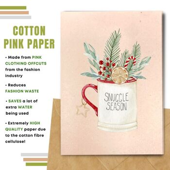 Fait à la main respectueux de l'environnement | Cartes de Noël en papier de graines ou de matières organiques à planter - Snuggle Season 8