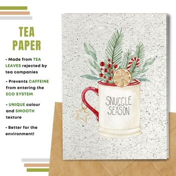 Fait à la main respectueux de l'environnement | Cartes de Noël en papier de graines ou de matières organiques à planter - Snuggle Season 9