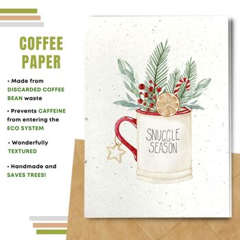 Fait à la main respectueux de l'environnement | Cartes de Noël en papier de graines ou de matières organiques à planter - Snuggle Season 10