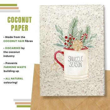 Fait à la main respectueux de l'environnement | Cartes de Noël en papier de graines ou de matières organiques à planter - Snuggle Season 11
