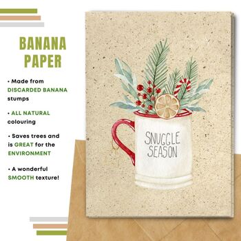 Fait à la main respectueux de l'environnement | Cartes de Noël en papier de graines ou de matières organiques à planter - Snuggle Season 12