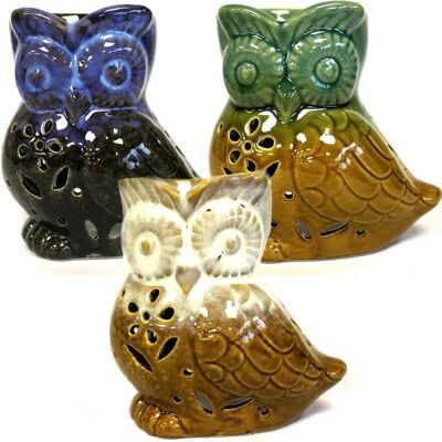 OBCS-02 - Classic Rustic Oil Burner - Owl Side-on (assorted) - Sold in 6x unit/s per outer