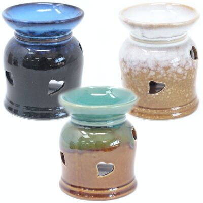 OBCS-04 - Classic Rustic Oil Burner - Heart Cut-out (assorted) - Sold in 6x unit/s per outer