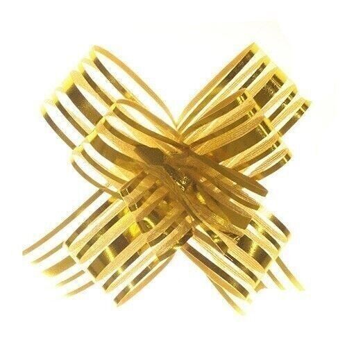 OPullB-01 - Organza Pull Bows - Gold (pkt/ 10) - Sold in 20x unit/s per outer
