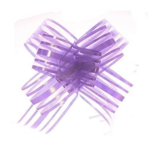 OPullB-08 - Organza Pull Bows - Purple (pkt/ 10) - Sold in 20x unit/s per outer