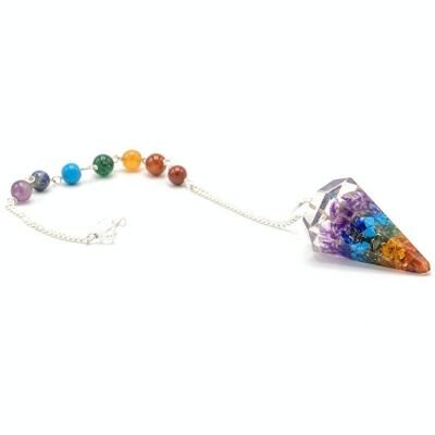 OrgCP-06 - Orgonite Power Chakra Pendulum - Chakra - Vendu en 1x unité/s par extérieur