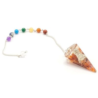 OrgCP-09 - Orgonite Power Chakra Pendolo - Buddha - Venduto in 1x unità/i per esterno