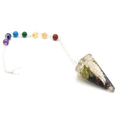 OrgCP-12 - Orgonite Power Chakra Pendulum - Angel Wing - Sold in 1x unit/s per outer
