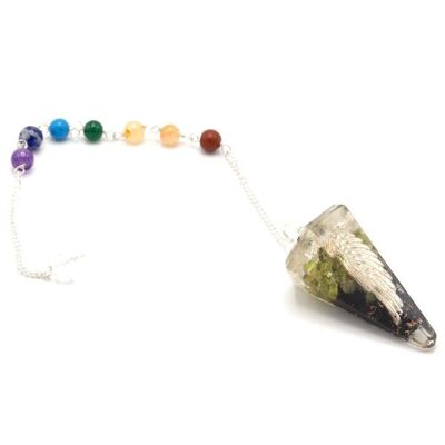 OrgCP-12 - Orgonite Power Chakra Pendulum - Angel Wing - Venduto in 1x unità/i per esterno