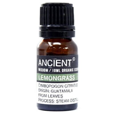 OrgEO-12 - Lemongrass Organic Essential Oil 10ml - Sold in 1x unit/s per outer