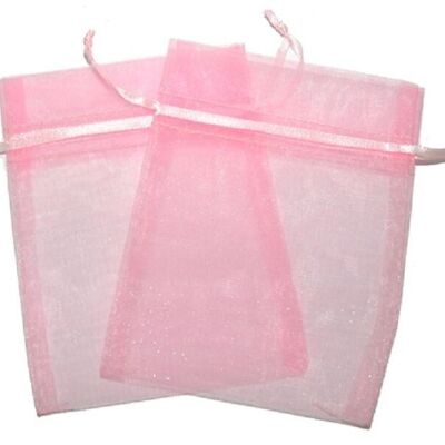 OrgM-04 - Med Organza Bags - Pink - Sold in 30x unit/s per outer
