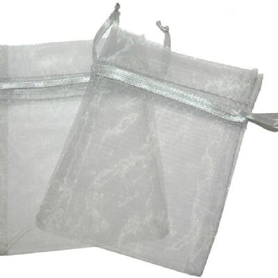 OrgM-07 - Med Organza Bags - Grey - Sold in 30x unit/s per outer