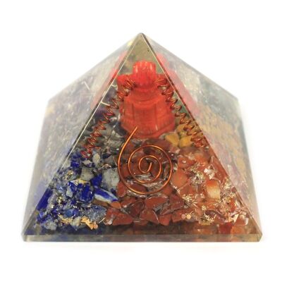 ORGN-04 - Lrg Orgonite Pyramid 70mm - Ganesh - Sold in 1x unit/s per outer