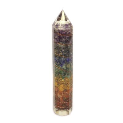 ORGN-08 - Orgonite Power Wand 15cm Cobre y Gemchips - Vendido en 1x unidad/es por exterior