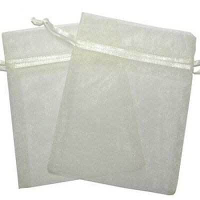 OrgS-02 - Small Organza Bags - Ivory - Sold in 30x unit/s per outer