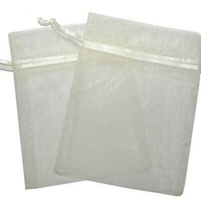 OrgS-02 - Small Organza Bags - Ivory - Sold in 30x unit/s per outer