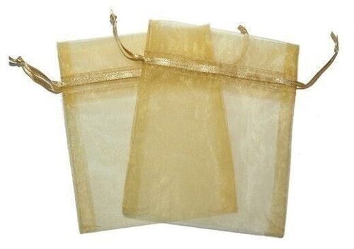 OrgS-14 - Small Organza Bags - Gold - Sold in 30x unit/s per outer