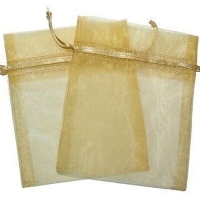 OrgS-14 - Small Organza Bags - Gold - Sold in 30x unit/s per outer