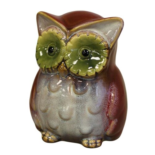 OwlBX-01 - Ceramic Owl Bank - Red - Sold in 1x unit/s per outer