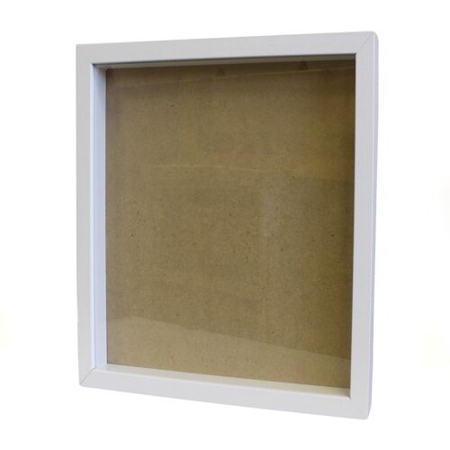 PhotoF-02 - Deep Box Picture Frame 14x12 inch - White - Sold in 1x unit/s per outer