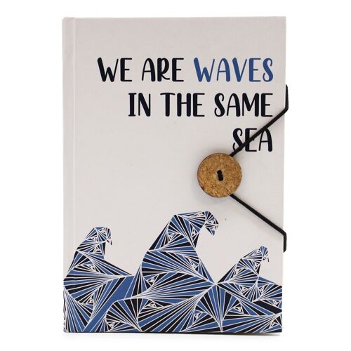 PNB-01 - Notebook with strap - Waves in the same sea - Sold in 1x unit/s per outer