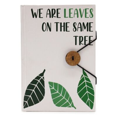 PNB-02 – Notizbuch mit Riemen – Blätter am selben Baum – Verkauft in 1 Einheit/en pro Außenhülle