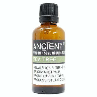 PreOrg-02 - Tea Tree Organic Essential Oil 50ml - Sold in 1x unit/s per outer