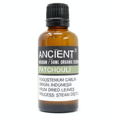 PreOrg-04 - Patchouli Organic Essential Oil 50ml - Sold in 1x unit/s per outer