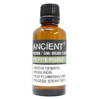 PreOrg-06 - Peppermint Organic Essential Oil 50ml - Sold in 1x unit/s per outer
