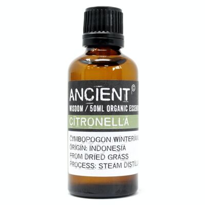 PreOrg-11 - Citronella Organic Essential Oil 50ml - Sold in 1x unit/s per outer