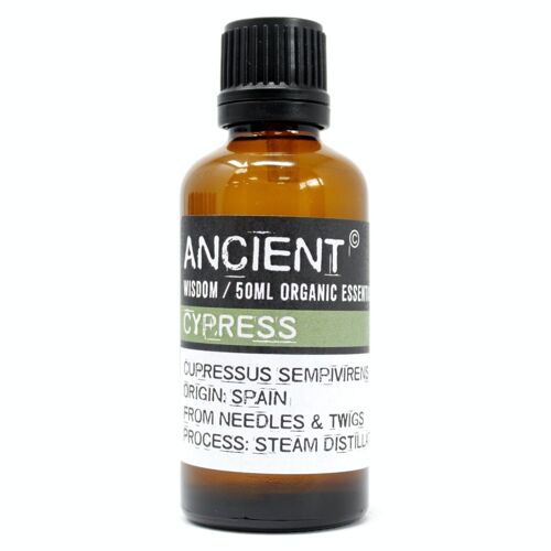PreOrg-16 - Cypress Organic Essential Oil 50ml - Sold in 1x unit/s per outer